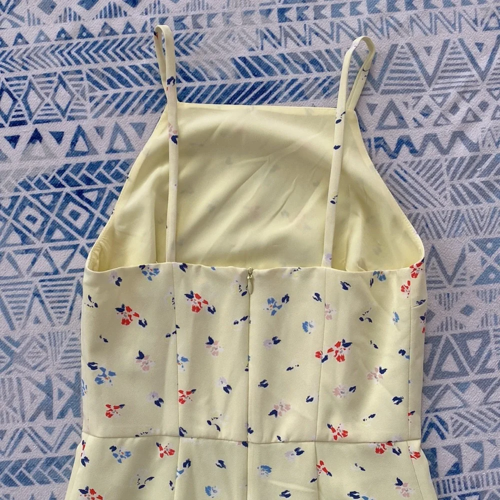 πHOST PICK!π French Connection Pale Yellow Floral Dress - Picture 9 of 11